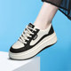 厚底增高小白鞋 女2025新款 真皮女鞋 秋冬女子款 子增高休闲运动板鞋