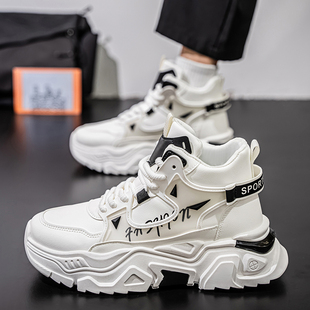 增高鞋 老爹鞋 内增高10cm加绒保暖冬天8cm6厘米高帮鞋 男士 男 男冬季