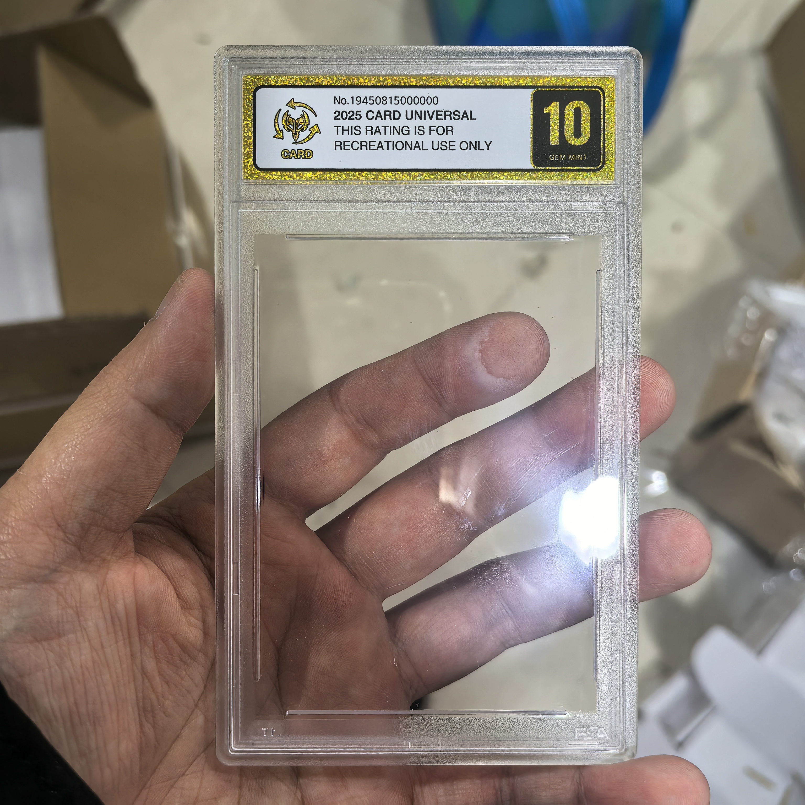 DIY10分评级卡砖烫金卡标通用卡标评级标签纸卡牌卡标