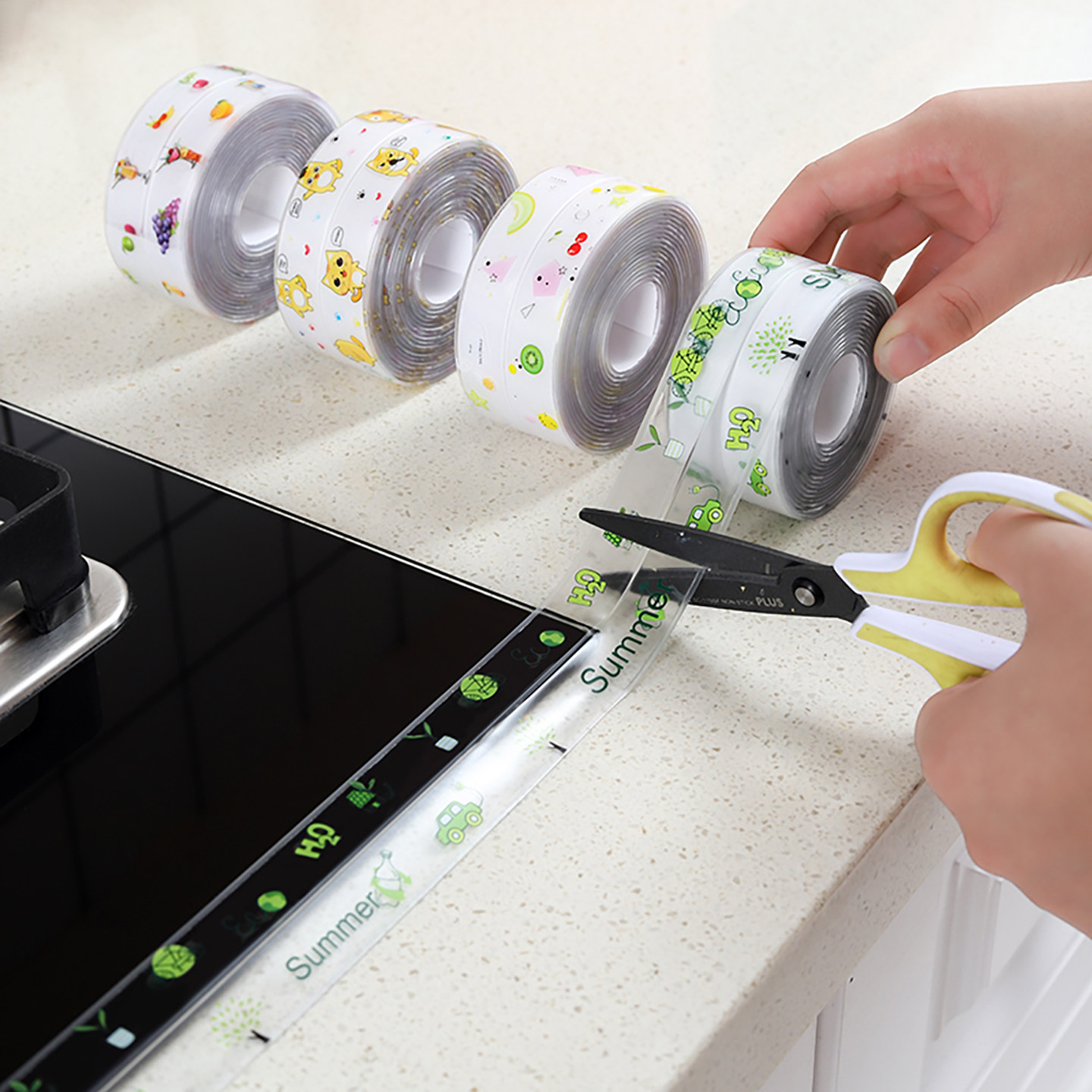 厨卫防水防霉贴条自粘美缝贴水槽封边卫生间马桶缝隙贴条防霉防潮