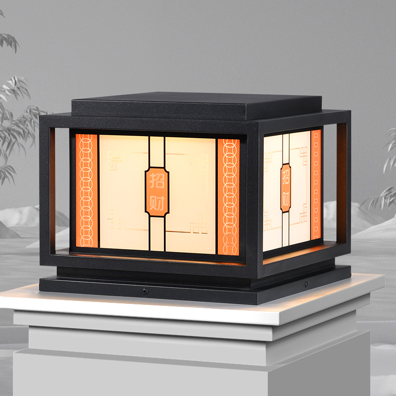 户外太阳能柱头灯防水庭院围墙灯