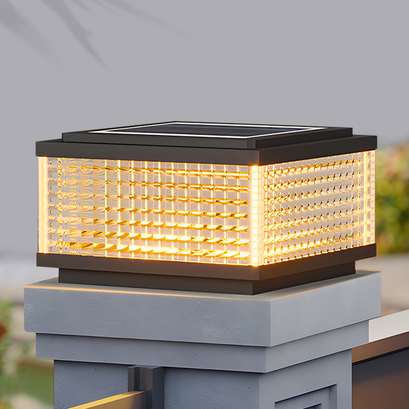 户外太阳能防水柱头灯