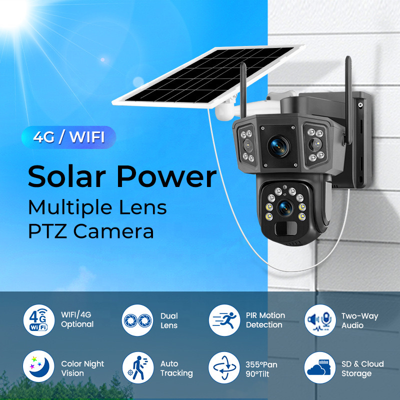 V380Pro太阳能双摄像头三画面Wifi版400万