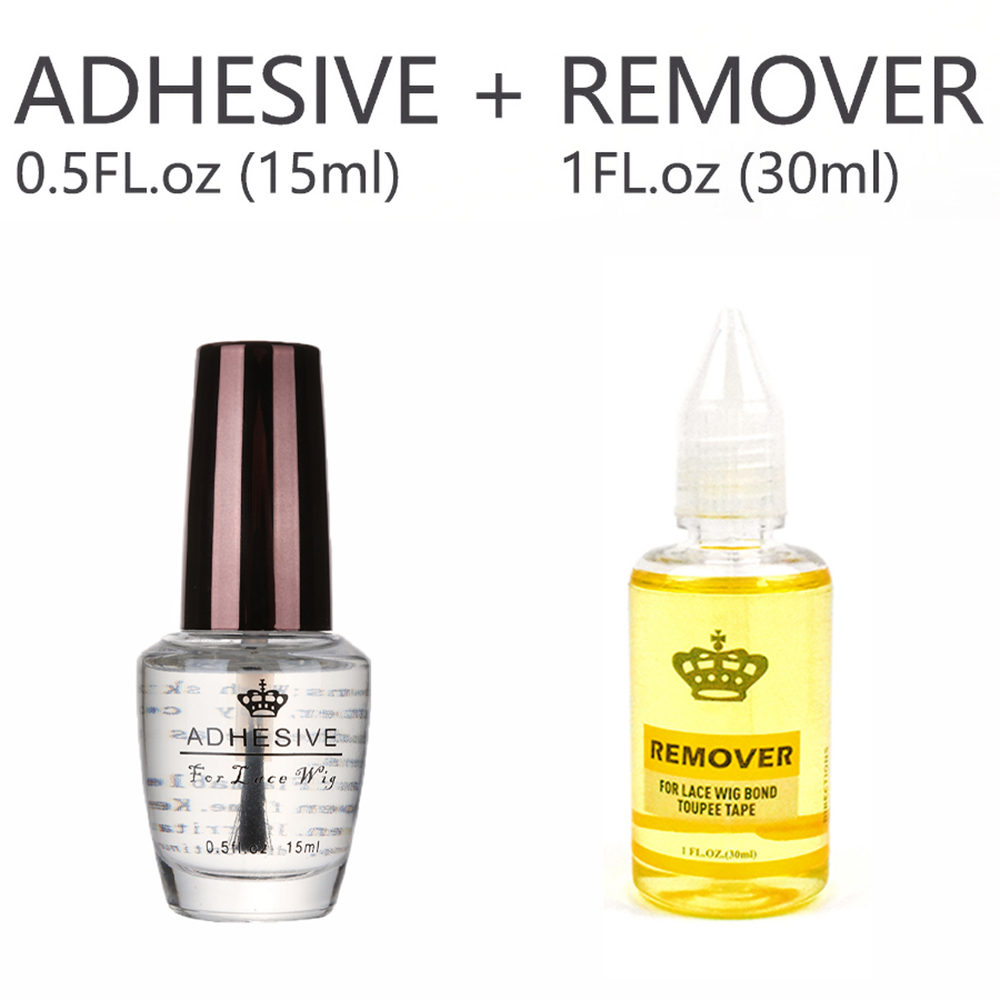 15ml adhesive wig glue &1 bottle 30ml remover lace wig glue