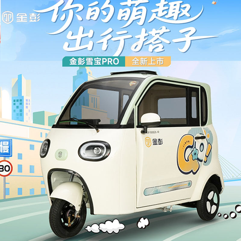 金彭雪宝pro高端电动三轮车篷车老人代步成年女性接送孩子
