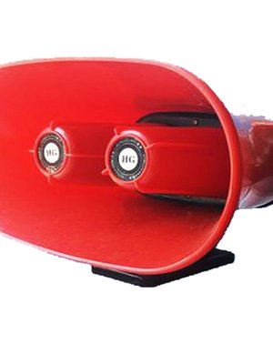 聚星608双心高音喇叭36W双头双筒防水号角式车载扩音机专用扬声器