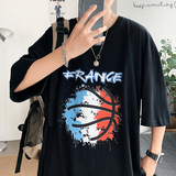 INS潮牌原创个性印花圆领短袖T恤宽松大码517A-BK99-P28，男装T恤，星座517A