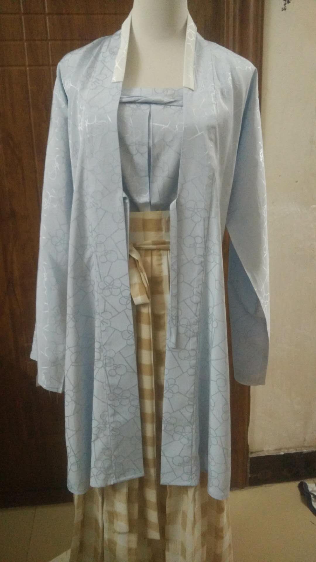 【砚池荷声】来料直领对襟长衫/短衫/背心长干寺褙子汉服定制工费