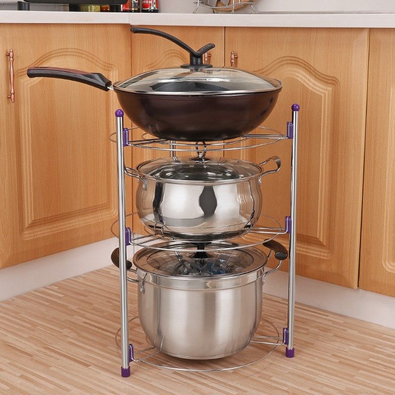 多层三角转角墙角厨房放铁锅架置锅具架落地多功能炒锅架支锅架子|msdalam kategori dapur/memasak Appliances, Alat dapur/Penyimpanan dapur, rak simpanan dapur/Rak dapur, Rak dapur/Jiaojia - dari Buy2taobao.com untuk memberikan perkhidmatan ejen Taobao profesional membeli