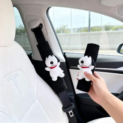 查理布朗奥拉夫史努比小鸟糊涂塌客公仔毛绒玩偶护肩汽车安全带