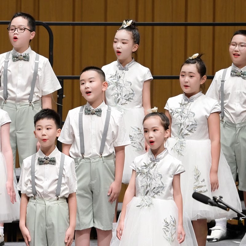 六一儿童合唱服演出服中小学生男女童礼服纱裙大合唱团朗诵表演服