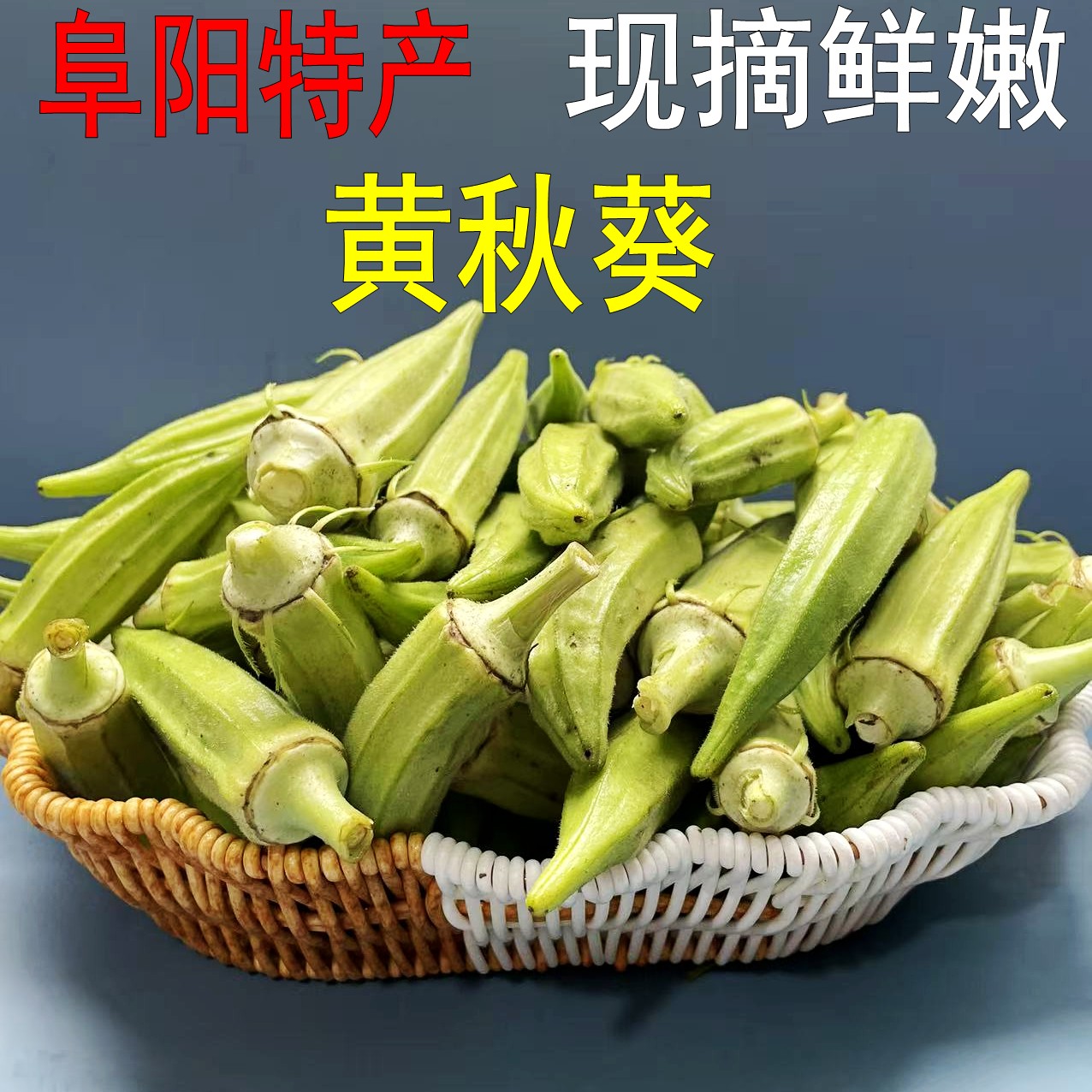 阜阳特产现摘嫩黄秋葵直发包邮