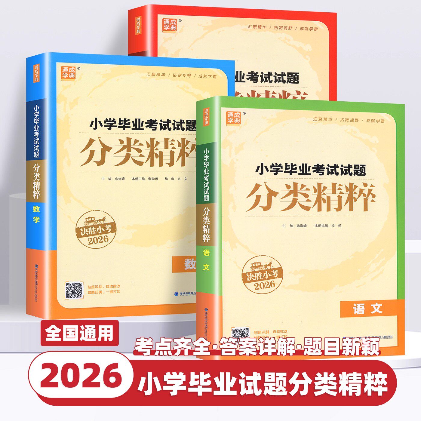 备考2026决胜小考小学毕业考试试题分类精粹通用语文数学英语全国通用小升初六年级总复习名校冲刺全国真题模拟试卷总复习通成学典