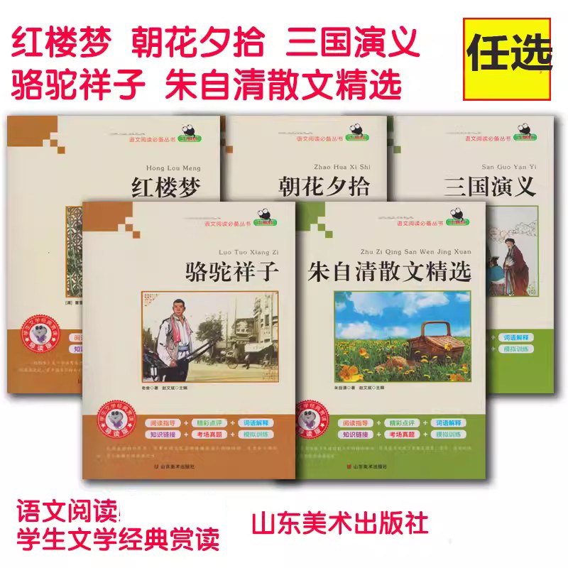 任选】小蝌蚪名著阅读童年四大名著昆虫记柳林风声朱自清散在人间老人与海城南旧事儿童文学故事书小学初中经典赏读导读版山东美术