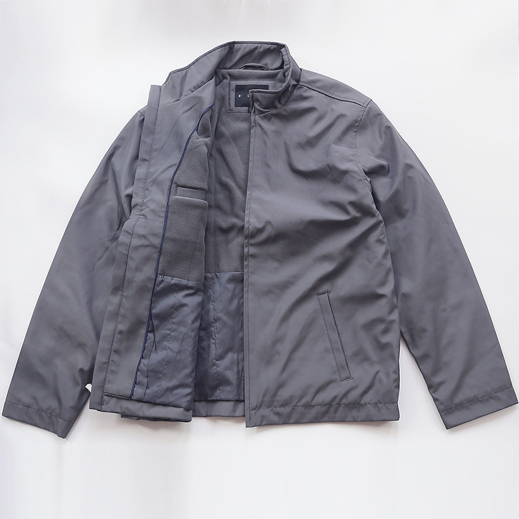 男装秋冬季加绒加厚夹棉立领翻领夹克灰色大码外套简约行政薄棉衣,男装,夹克,淘宝优惠券,粉丝福利购,淘宝优惠卷