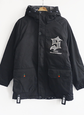 8号街头风格冬男连帽外套棉衣棉服加绒保暖运动休闲宽松大码防风