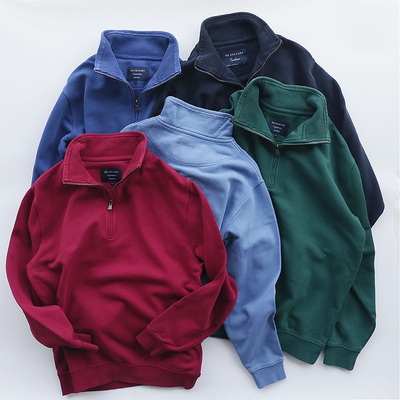 外贸原单纯棉卫衣海洋沙洗做旧