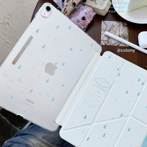 ipadair5678保护壳雨滴小众款