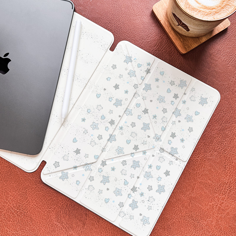 【双面夹-带搭扣】ipad11代保护壳2025新款air7平板电脑mini67十代轻薄磁吸壳pro12.9/11星星简约air13三折+Y