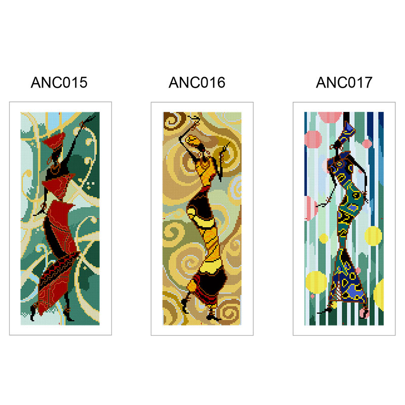 异域风景小小鱼ANC十字绣套件 ANC015-17非洲风情几何花纹手工DIY