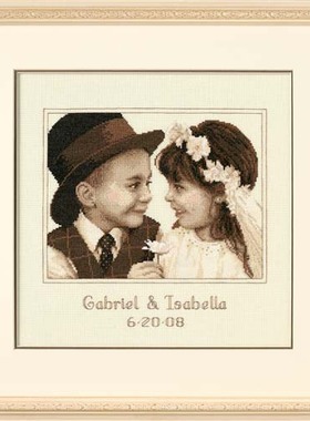 DMC绣线十字绣套件 儿童房两小无猜DIM136-35192花童婚礼