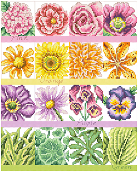 小小鱼DMC绣线十字绣套件 B583花开朵朵手工刺绣精准印花