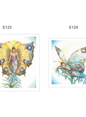 小小鱼DMC绣线十字绣套件 E123-124白日女神黑夜女神精准印花