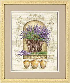 DMC线十字绣套件DIM108-35071篮子里的紫色薰衣草陶罐花卉刺绣