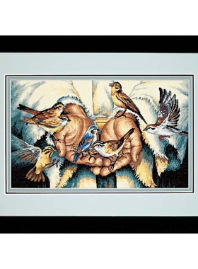 小小鱼DMC绣线十字绣套件DIM112-35102喂食可爱鸟儿