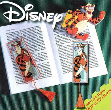 小小鱼DMC绣线十字绣套件 T710手工DIY跳跳虎书签卡通动漫动物