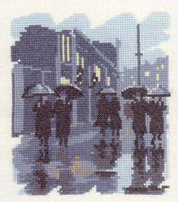 小小鱼DMC绣线十字绣套件 C207风景【雨中景*】印花