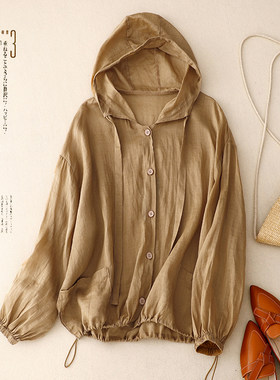 品牌折扣店撤柜棉麻防晒衣女