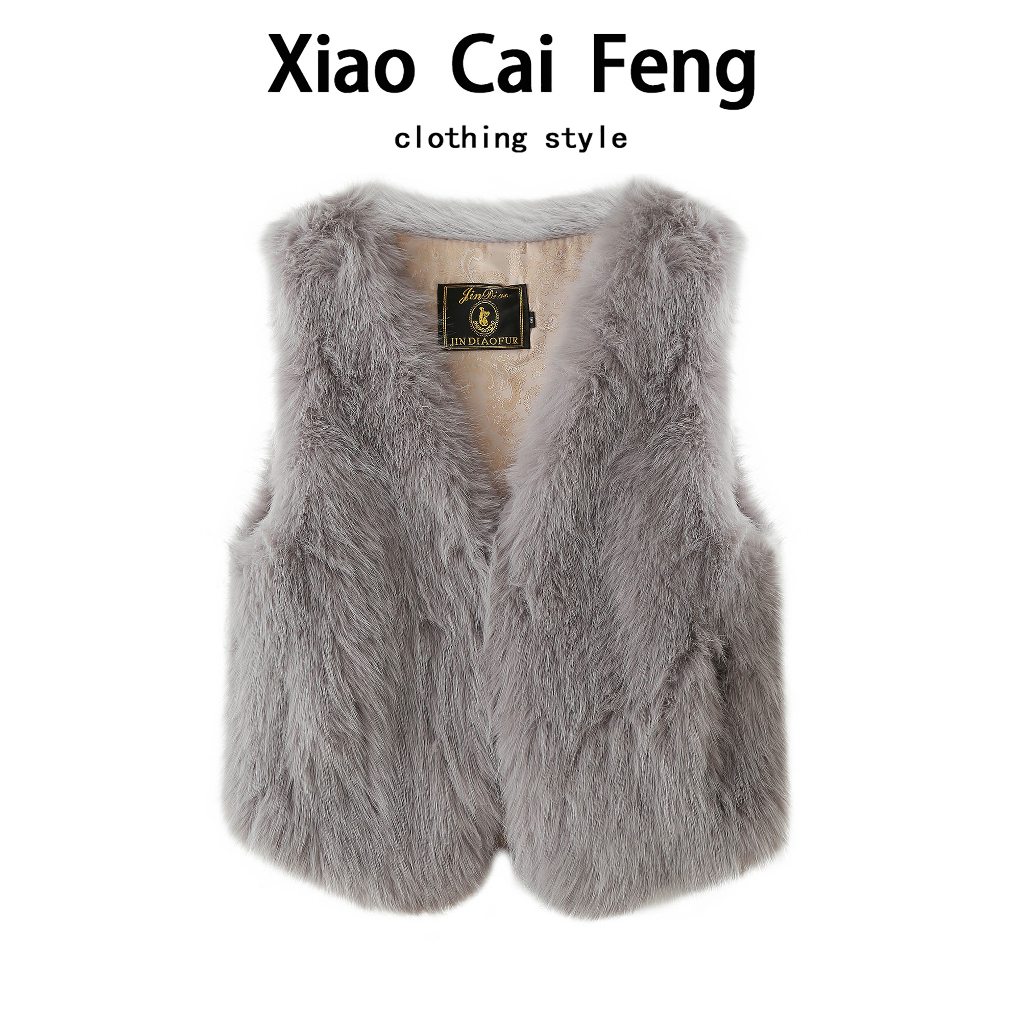 高级感仿狐狸毛马甲皮草短外套女冬加厚保暖皮毛一体坎肩毛毛上衣,女装/女士精品,皮草,淘宝优惠券,粉丝福利购,淘宝优惠卷