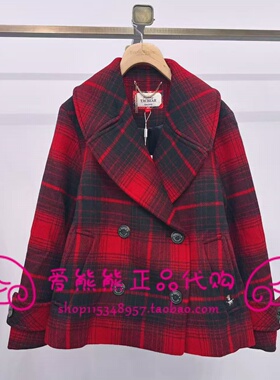 特价TeenieWeenie小熊冬款绵羊毛短毛呢大衣TTJW224C02P 2780