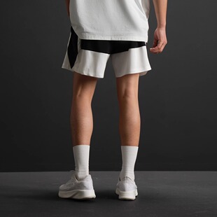 透气速干拼接撞色篮球训练五分裤 25春夏新款 针织运动短裤 ZONEiD
