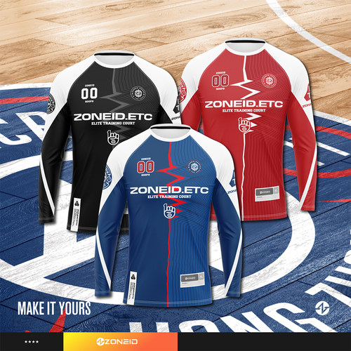 ZONEiD数码印运动长袖T恤定制