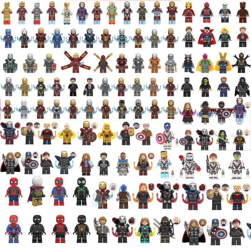 钢铁侠雷神美队复联漫威人仔积木