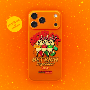 橙兔兔mc138 RICHBLACK 荧光橙半透明手机壳 适用于iPhone17 17ProMax MythiCase 17Pro