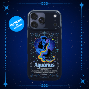 水瓶座mc176 RICHBLACK 星座系列透黑磁吸手机壳 适用于iPhone17 17ProMax MythiCase 17Pro