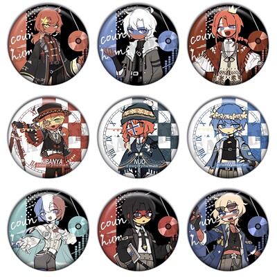 ch国拟五常吧唧动漫镭射谷子胸针无料胸章瓷美盲盒同人徽章周边D