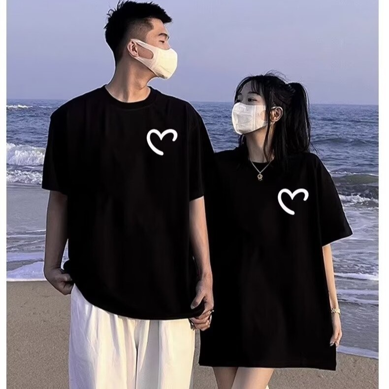 纯棉t恤男女短袖2025新款上衣韩版圆领情侣高端潮牌宽松百搭小衫
