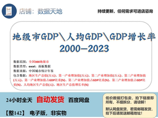 【2023】地级市gdp人均GDP数据gdp增长率，一二三产业增加值