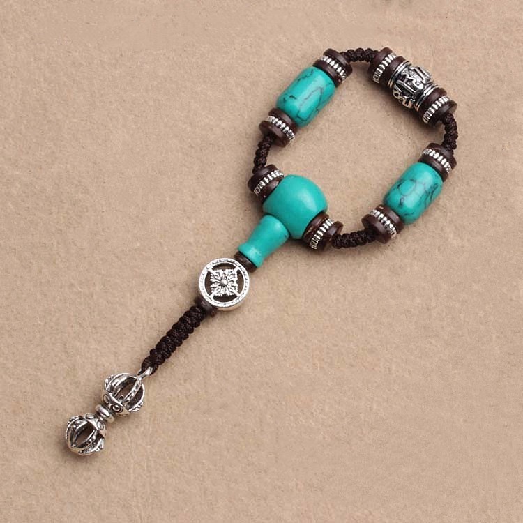 畅盈藏银绿松石四件套小号