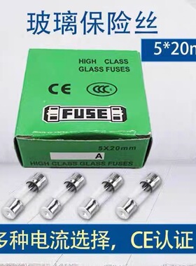 5*20 玻璃保险丝管 F1A F2A F3A F4A F5A F6A 7A 250V CE CCC认证