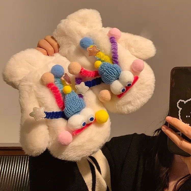 真好超市001      冬季保暖卡通手套