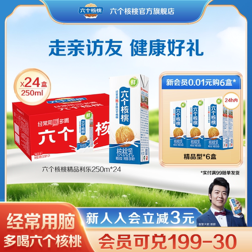 六个核桃精品型250ml*6*4盒饮料