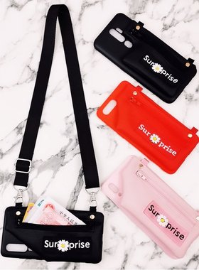 小雏菊便携零钱包适用红米K80/K70手机壳note14/13pro带斜跨绳子12/11/10/9/8se保护套小米15/14Ultra青春版