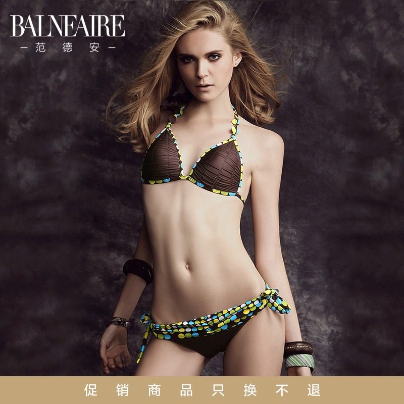 范德安泳衣品牌温泉泳衣女咖啡色褶皱聚拢比基尼在类目 运动/瑜伽/健身/球迷用品, 游泳, 比基尼中 - 来自Buy2taobao.com提供专业的淘宝代购服务