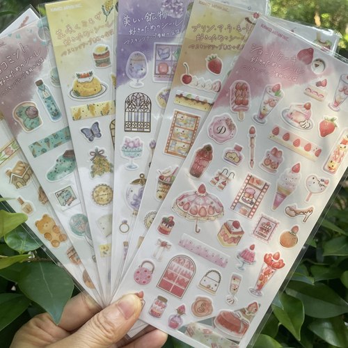 三丽鸥甜品系列限定 日本 kamio限量款烫金和纸贴纸手账素材