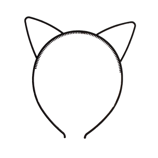 黑色3个猫耳朵发箍 轻巧刘海碎发发卡简约洗漱少女心细头箍不易断